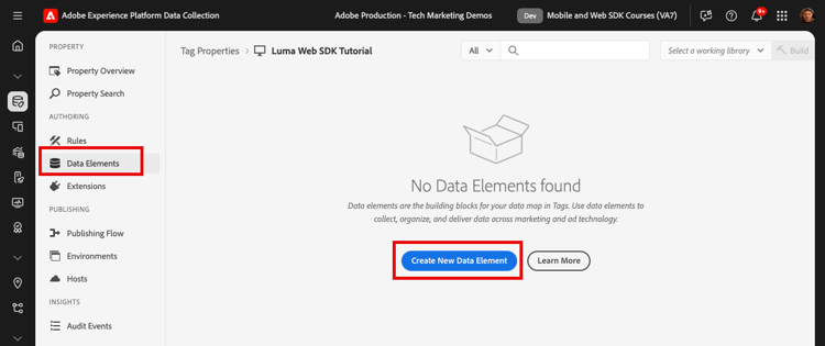 Skapa dataelement