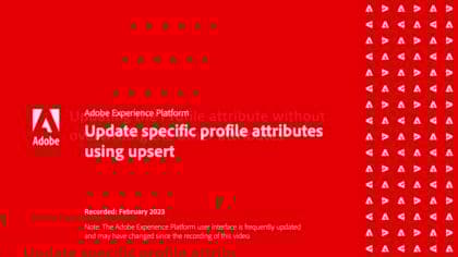 Uppdatera specifika profilattribut med "upsert"