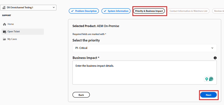 Experience Leag Priority Business Impact