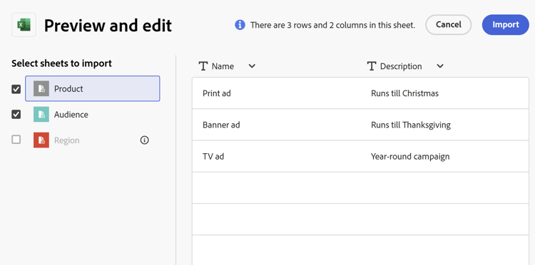 Rutan Förhandsgranska och redigera