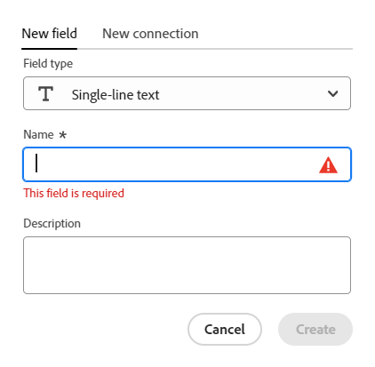 Typ av textfält med en rad