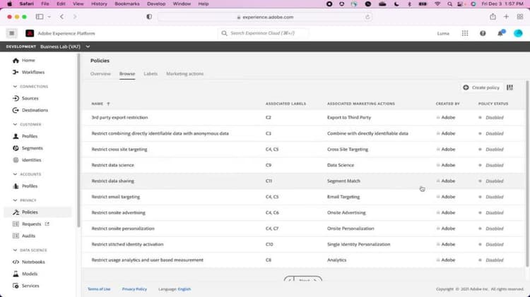 Datastyrning för segmentmatchning