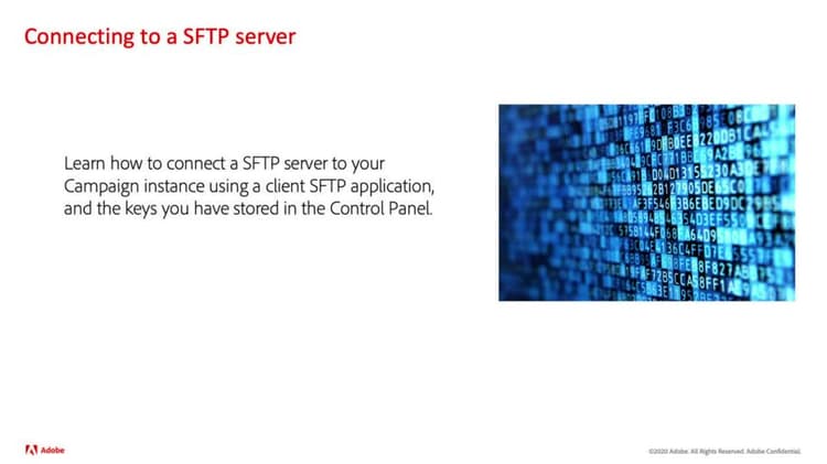 Ansluta till en SFTP-server