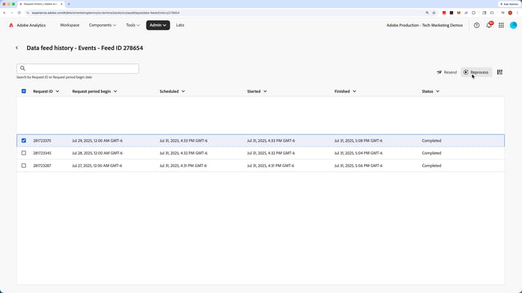 Hitta ditt datafeed-ID