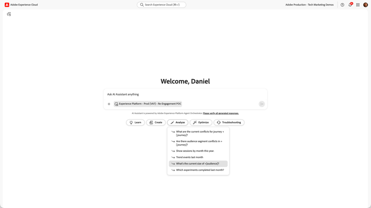 Skärmbild av Sample-uppmaningar