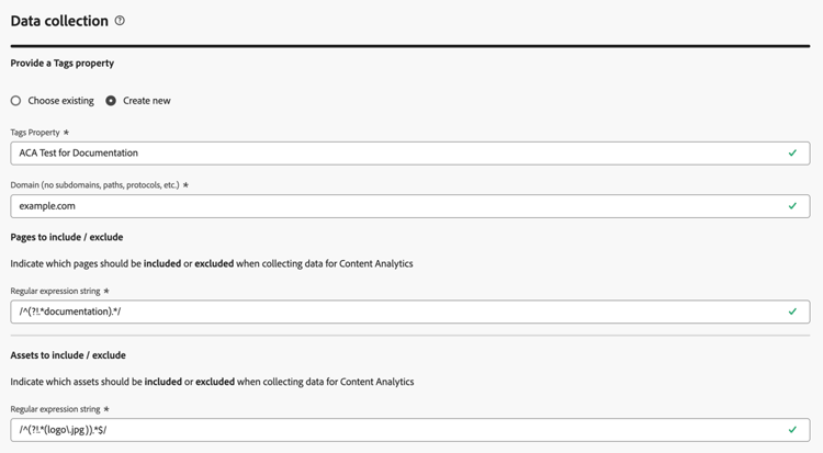 Content Analytics 数据收集：新标记