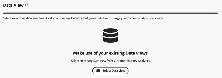数据视图的 Content Analytics 配置