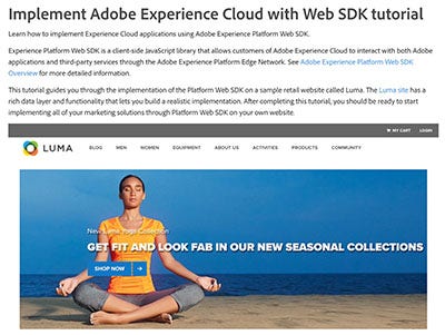 “使用Web SDK实施Adobe Experience Cloud”教程的缩略图图像