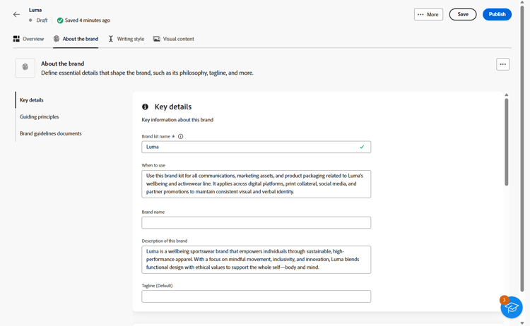 键详细信息类别