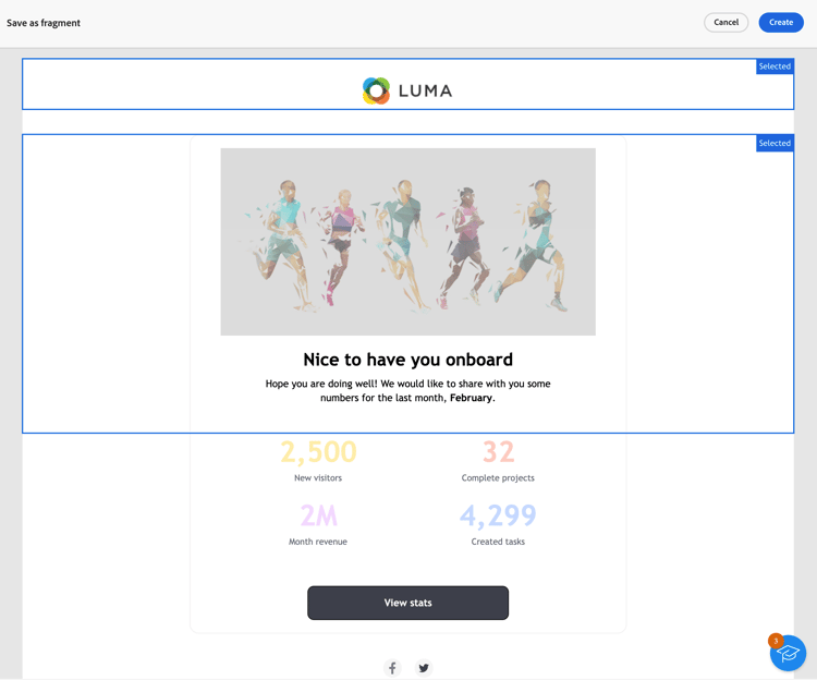 另存为片段屏幕，显示元素选择