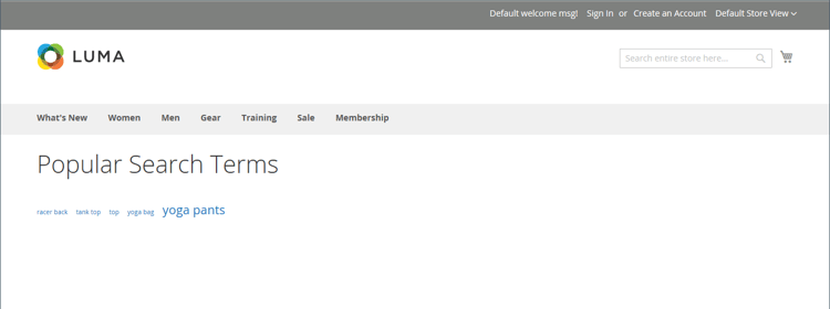 示例店面 — 常用搜索词