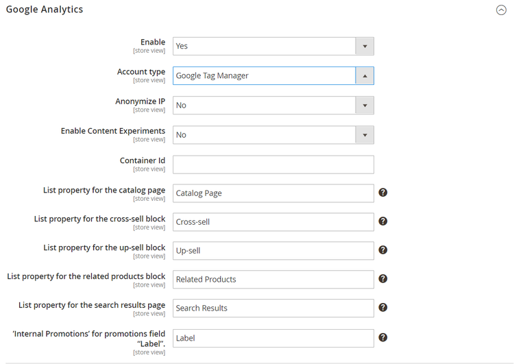 Google Analytics- Google Tag Manager帐户类型