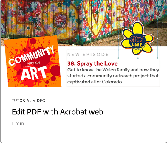 使用Acrobat Web版编辑PDF