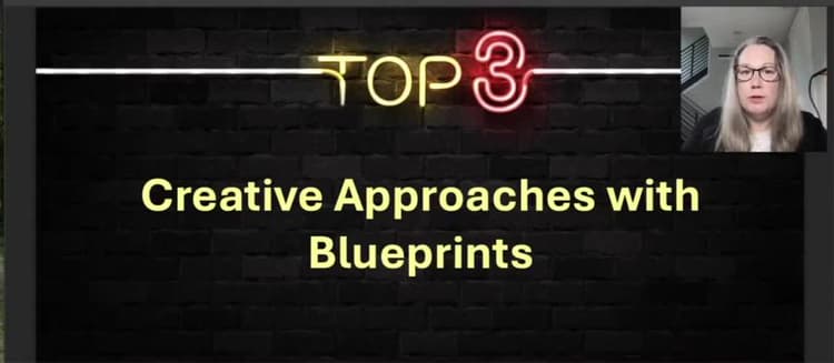 前3项 — Creative使用Blueprint的方法