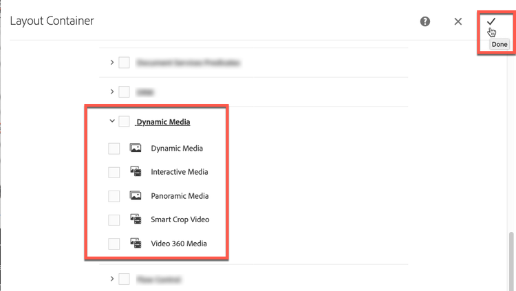 Dynamic Media组件列表