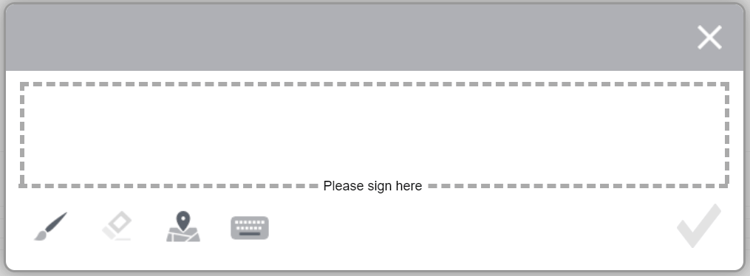 涂写签名对话框