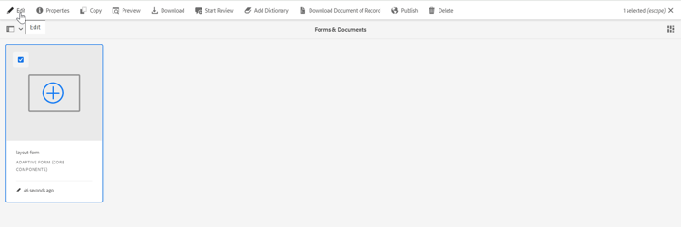 打开自适应表单