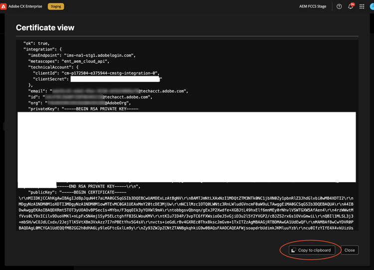 服务凭据JSON