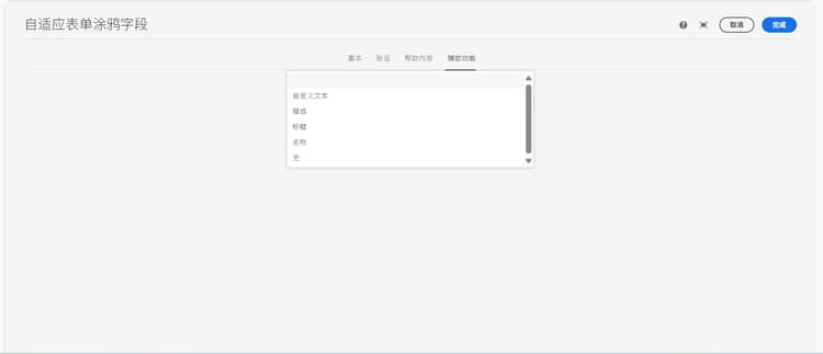 “辅助功能”选项卡