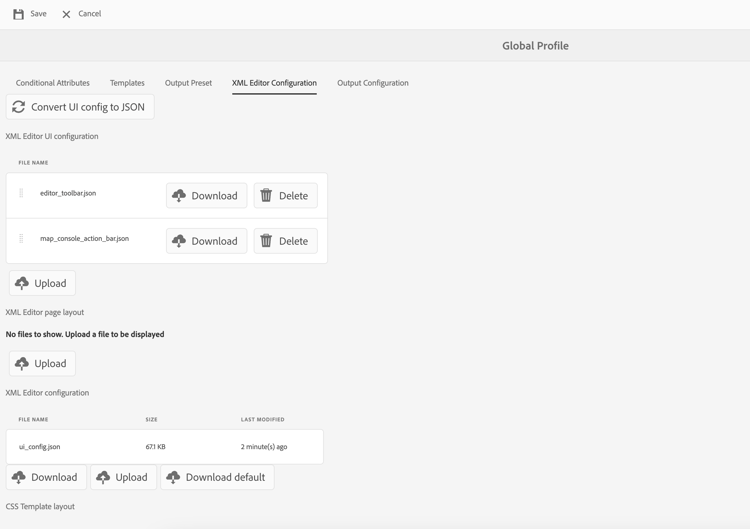 将UI配置转换为JSON