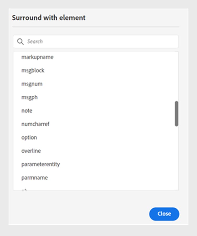 环绕元素对话框