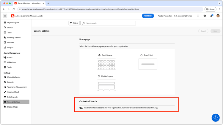 启用上下文搜索