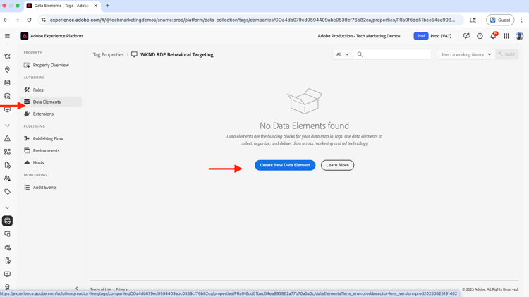 创建新数据元素