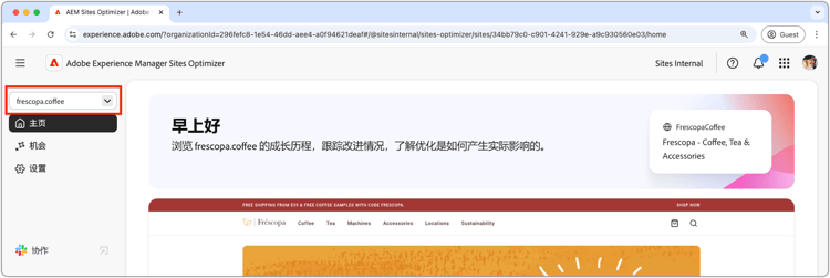 Site Optimizer 域管理器