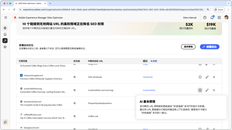 自动建议中断的反向链接的 AI 原理