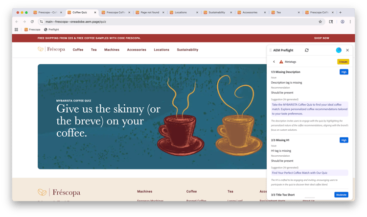 预检元数据机会