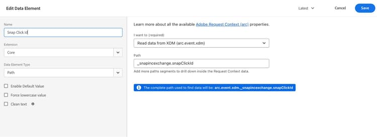 显示编辑数据元素屏幕的图像
