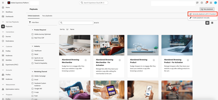 已选择“使用AI助手生成行动手册”选项的行动手册创建界面。