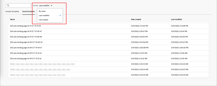 选择已保存的模板