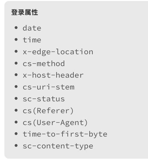 CloudFront 字段选择