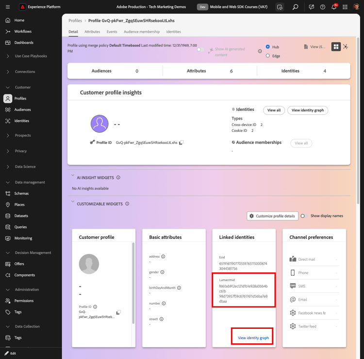 链接到两个CRM ID的配置文件