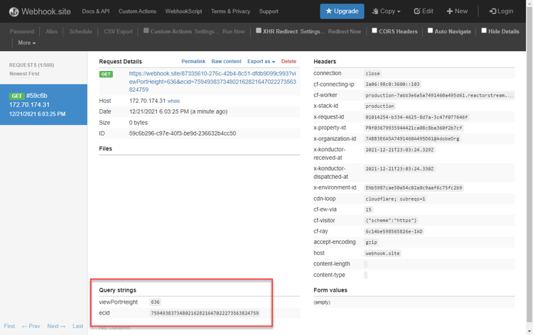 事件转发webhook站点数据