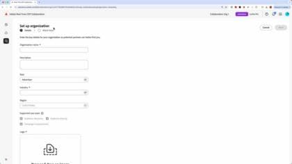 在Real-Time CDP Collaboration中设置广告商帐户