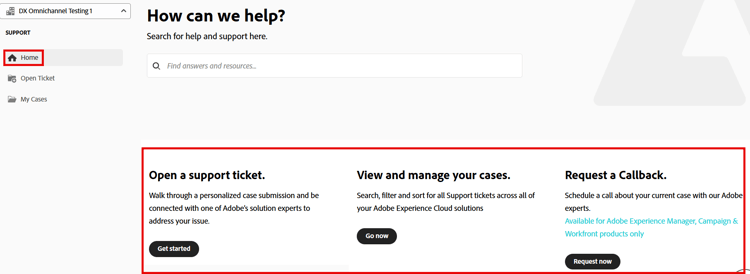 Experience League主菜单