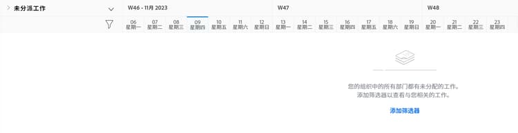 未分配的工作区域