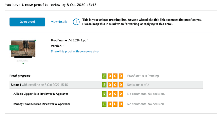 验证通知电子邮件的图像，其表明有新的验证需要审核。