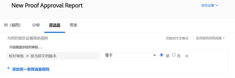 Report Builder 中的“过滤器”选项卡