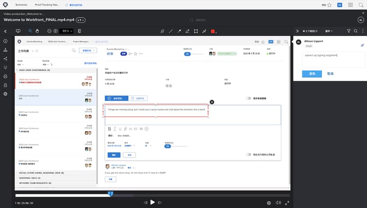 视频验证文件上的标记图像。