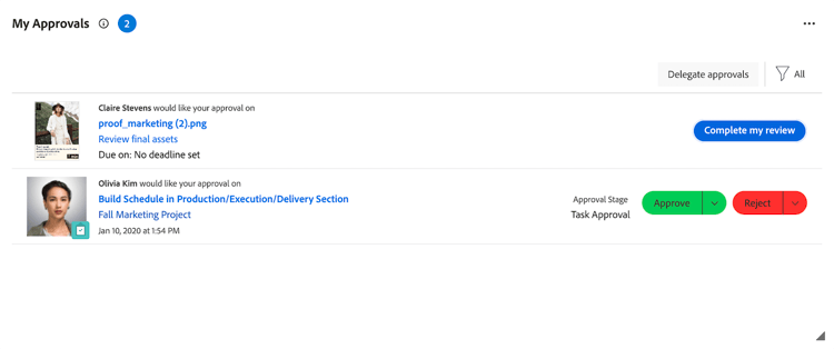 我的审批小组件