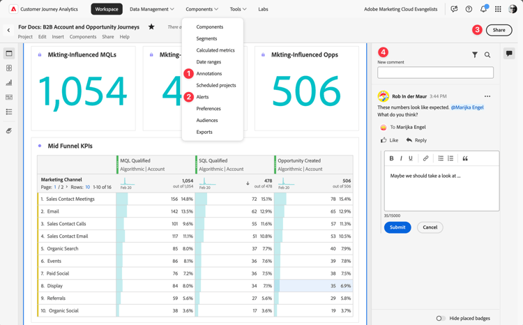 B2B使用案例 — 成長關鍵帳戶 — 共同作業 — 共用