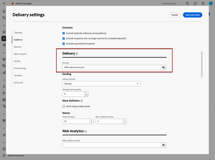 外部傳遞路由設定