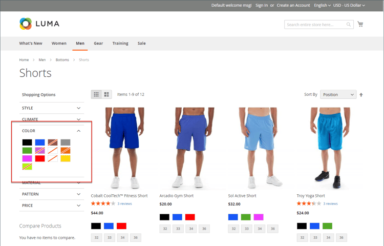 沒有結果的可篩選色票值