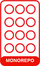 代表「monorepo」 GRA模式的圖示