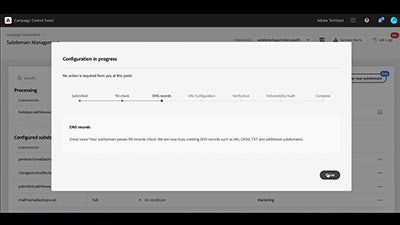 將子網域委派至 Adobe Campaign（影片）