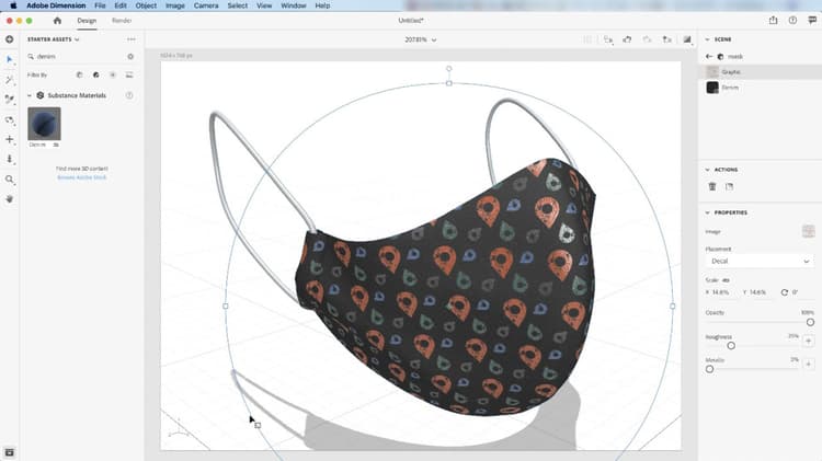將Substance 3D材質套用至3D 模型