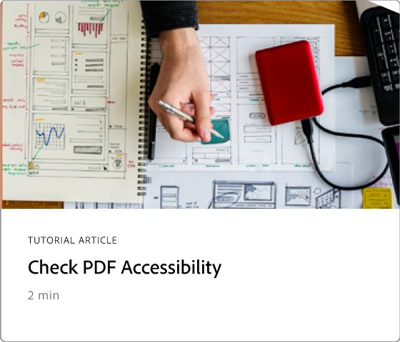 檢查 PDF 輔助功能